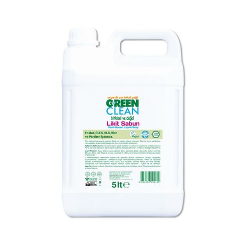 Green Clean Bitkisel Likit Sabun Portakal Yağlı 5 lt