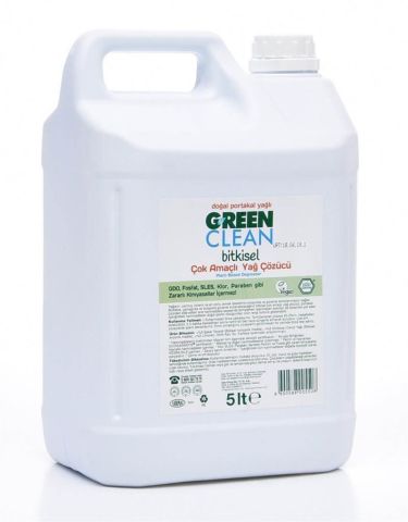 Green Clean Bitkisel Çok Amaçlı Yağ Çözücü Portakal Yağlı 5 lt