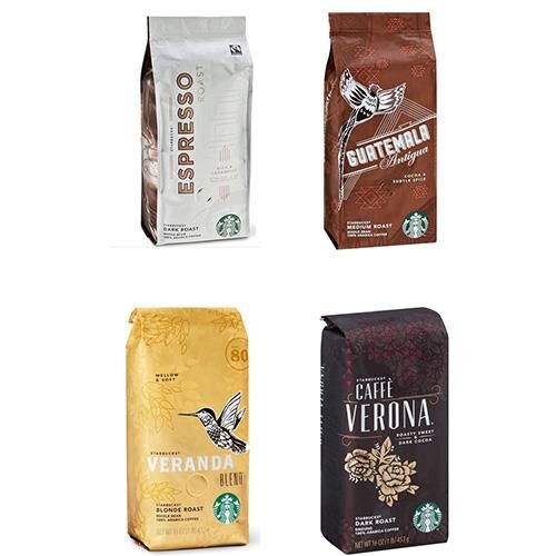 Starbucks Verona, Veranda, Dark Espresso ve Guatemala Çekirdek Kahve, 4 adet 250 gr