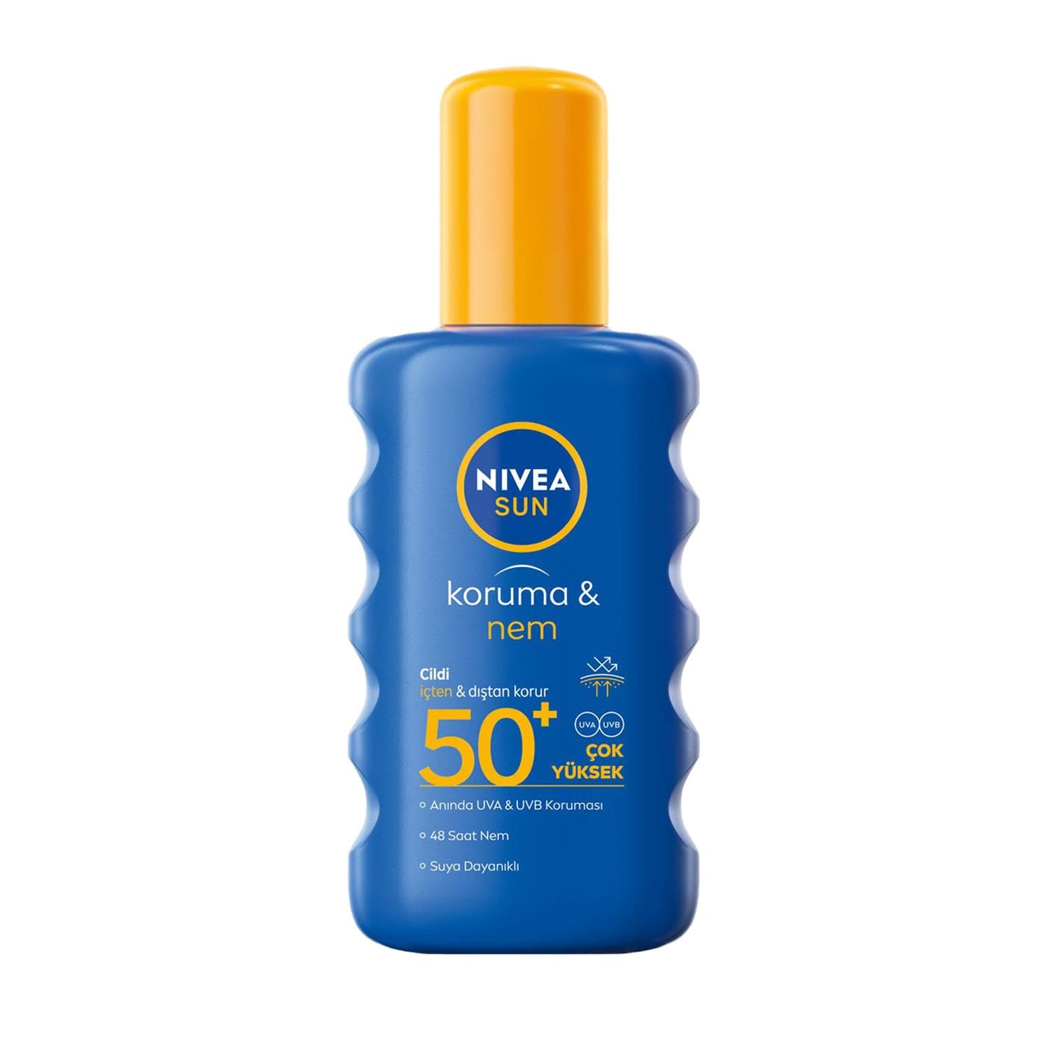 Nivea Sun Koruma ve Nem Nemlendirici Güneş Spreyi Gkf 50+ 200 Ml