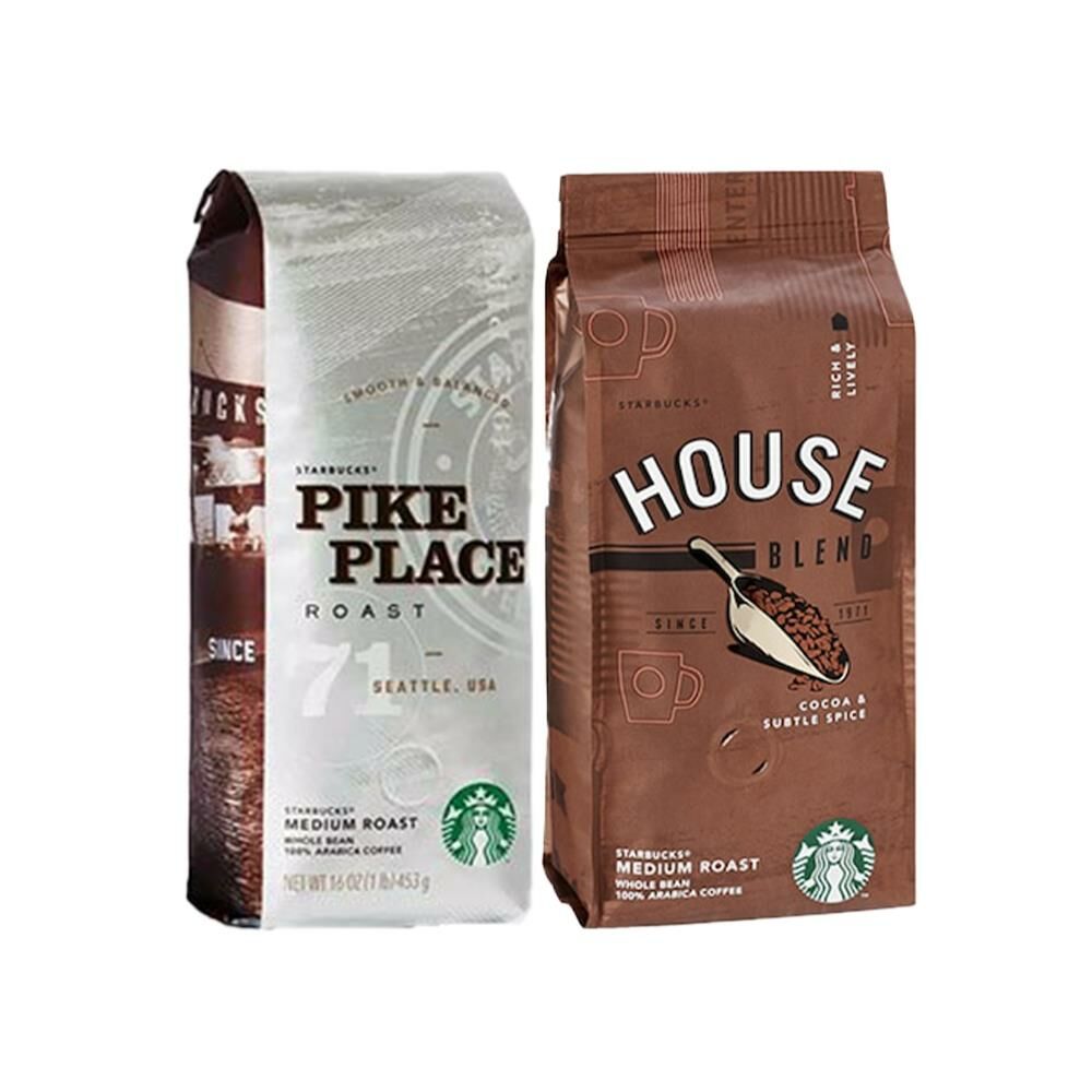 Starbucks House Blend ve Pike Place Çekirdek Kahve 250 G