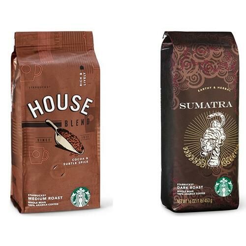 Starbucks House Blend ve Sumatra Çekirdek Kahve 250 G