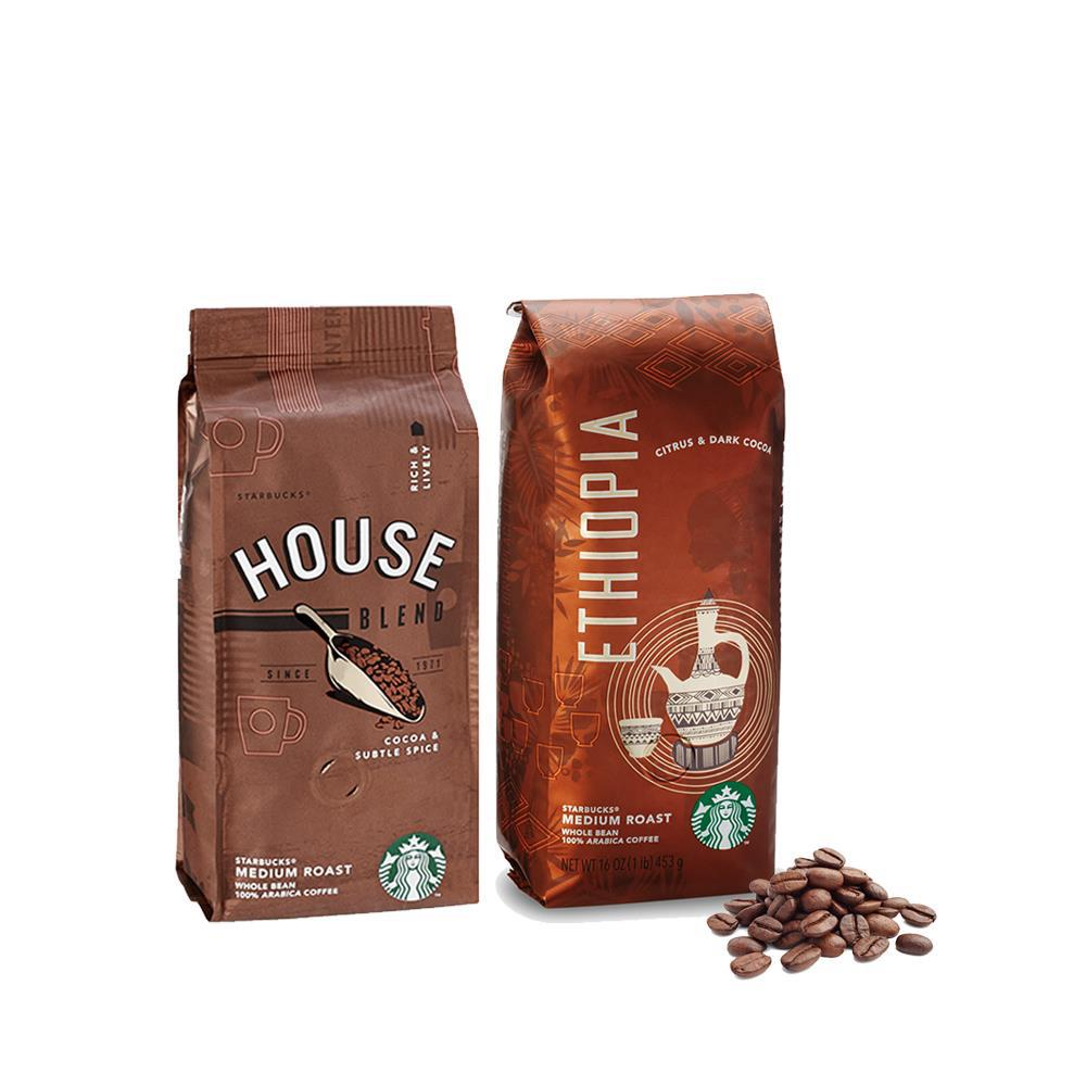 Starbucks House Blend ve Ethiopia Çekirdek Kahve 250 Gram