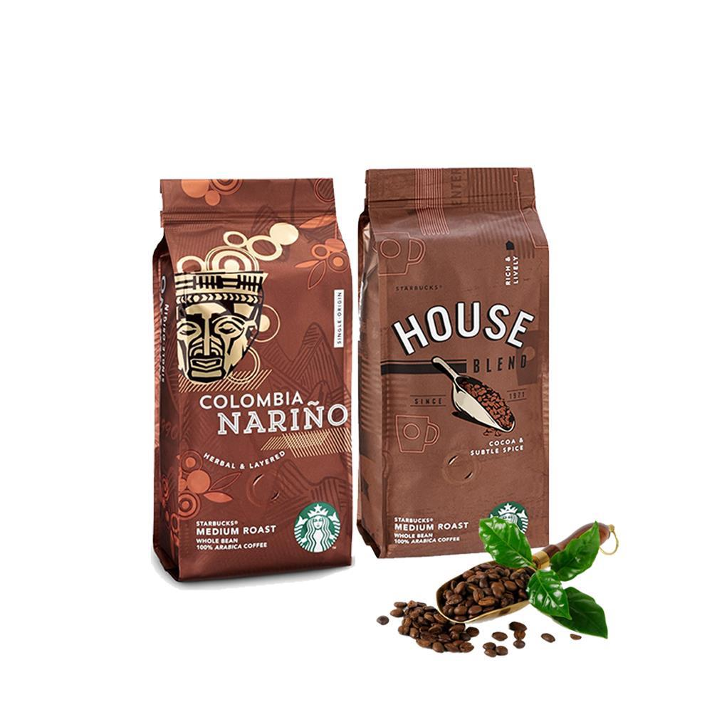 Düvenci Toptan Starbucks Colombia ve House Blend Çekirdek Filtre Kahve 250 Gr 2 Adet