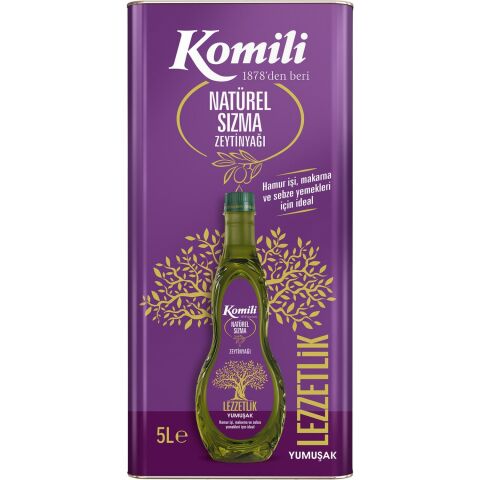 Komili Ege Sızması Naturel Sızma Zeytinyağı Teneke 5 L