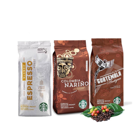 Düvenci Toptan Starbucks Colombia, Blonde ve Guatemala Çekirdek Filtre Kahve 250 Gram 3 Adet