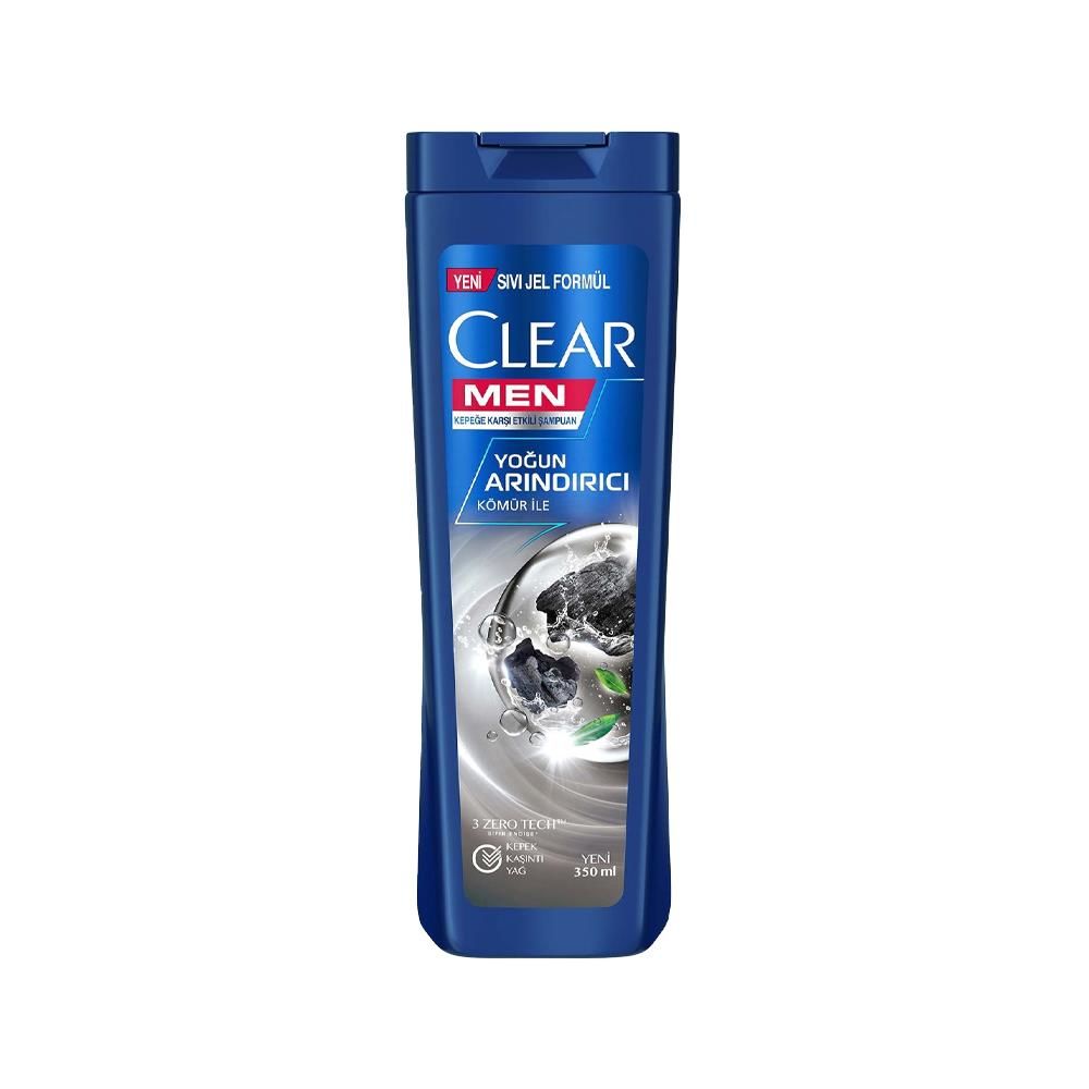Clear Men Kepeğe Karşı Etkili Şampuan Yoğun Arındırıcı Kömür İle 350 ML