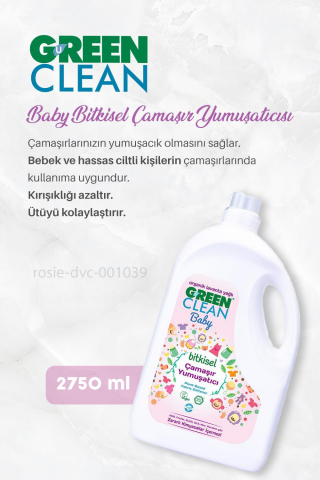 Green Clean Baby Biberon Temizleyici 2.75 kg, Bulaşık Deterjanı 2.75 kg ve ROSIE