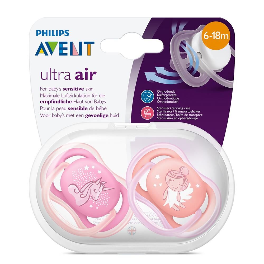 Philips Avent Ultra Air Emzik 6-18 Ay 2'li Kız Desenli