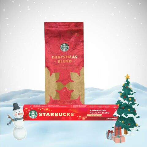 Starbucks Yılbaşı Paketi Christmas Blend Dark Roast 250 gr ve Holiday Blend Medium Roast