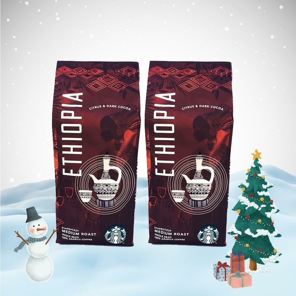 Starbucks Yılbaşı Paketi Ethiopia Arabica Çekirdek Kahve 250 Gr x 2