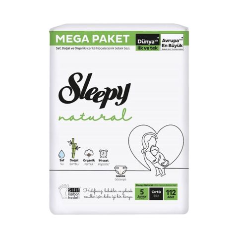 Sleepy Natural Bebek Bezi Mega Junior 5 (11-18kg) 112 Adet
