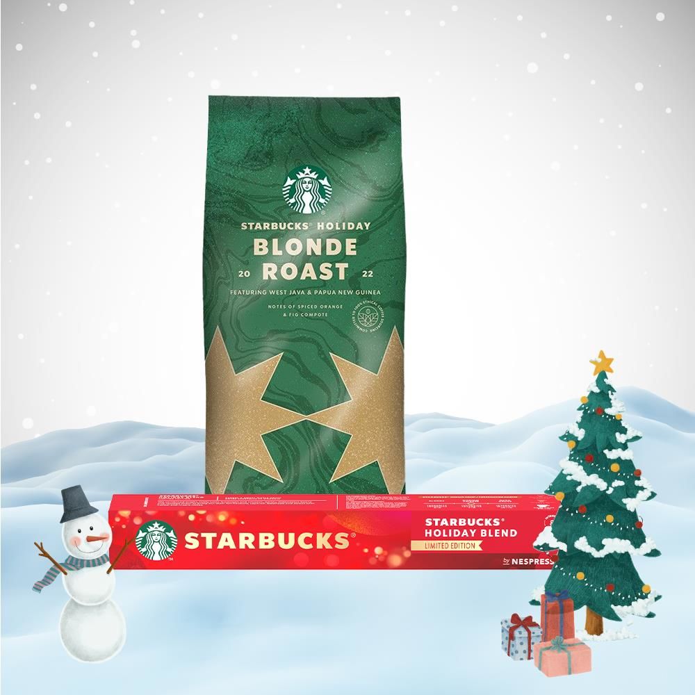 Starbucks Yılbaşı Paketi Holiday Blend Medium Roast (Kapsül Kahve) ve Christmas Blonde Roast