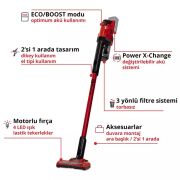 Einhell TE-SV 18 Lİ Akülü Dikey Süpürge + 2.5 Ah Akü + Akü Şarj Aleti