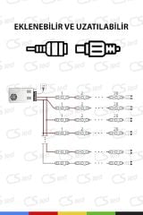 DC12V 1.2W Gün Işığı LED Modül Su Geçirmez Yapışkanlı Reklam Tabelası Dekoratif Işık