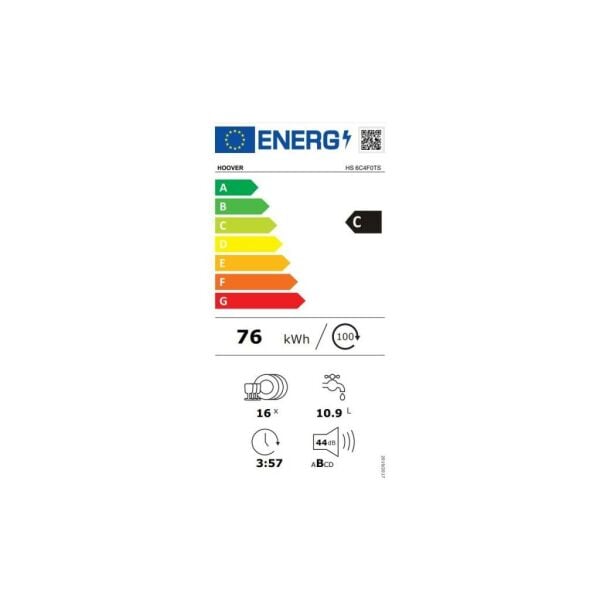 Hs 6C4F0TS 8 Programlı Wi-Fi + Bluetooth Bağlantılı Ankastre Bulaşık Makinesi