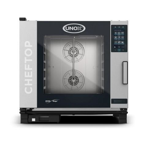 Unox Cheftop Plus Combi Konveksiyonlu Fırın Dijital 6 Tepsili GN 2/1 Gazlı XEVC-0621-GPRM