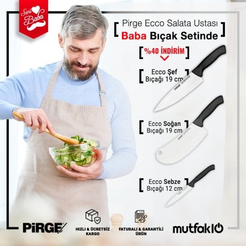 Pirge Ecco Salata Ustası Baba Bıçak Seti 35176