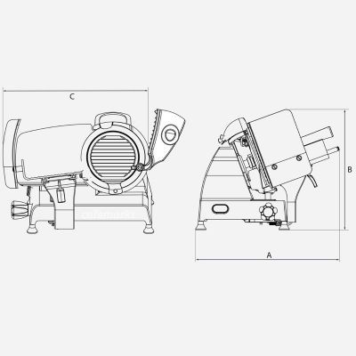 Berkel Pro Line XS25 Gıda Dilimleme Makinesi, 250 mm, Gümüş,6644