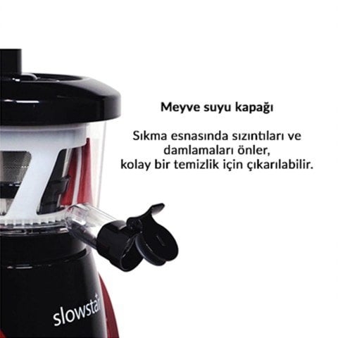 Tribest Slowstar Kırmızı & Siyah Soğuk Sıkım Meyve Ve Sebze Sıkacağı