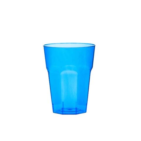 Rubikap Tek Kullanımlık Kristal Bardak, 350 ml Mavi