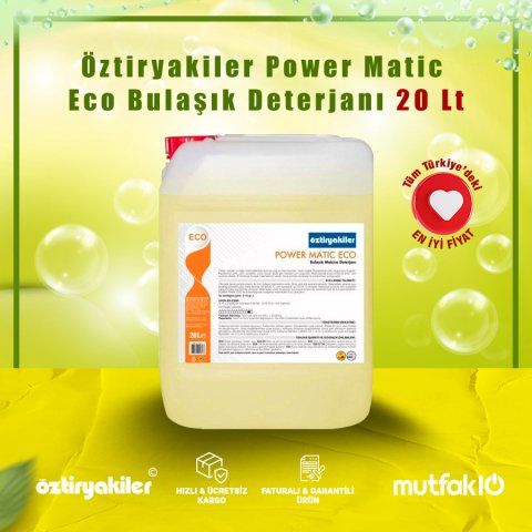 Öztiryakiler Power Matic Eco Bulaşık Deterjanı 20 Lt