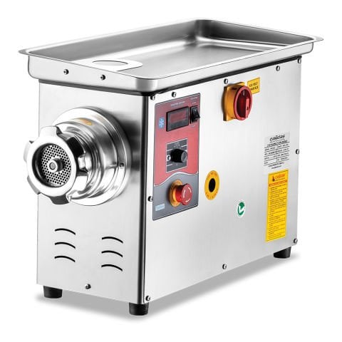 Çağdaş Paslanmaz Soğutmalı Et Kıyma Makinesi No 22, Sifero Çelik Döküm Kafa, 220 V, 400 Kg/Saat