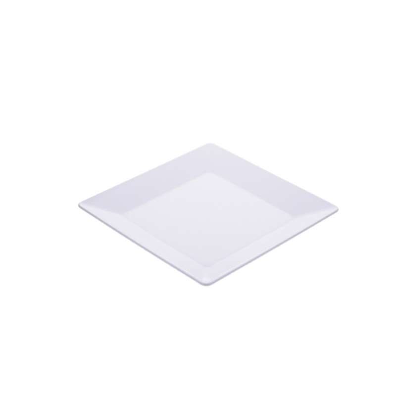 Rubikap Polikarbon Kare Servis Tabağı, 18x18 cm Beyaz