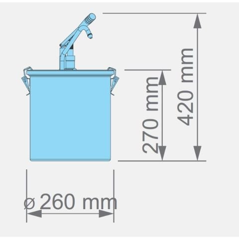 Kalando KD-0910 Kollu Sos Pompası Paslanmaz Kilitli 10 Litre