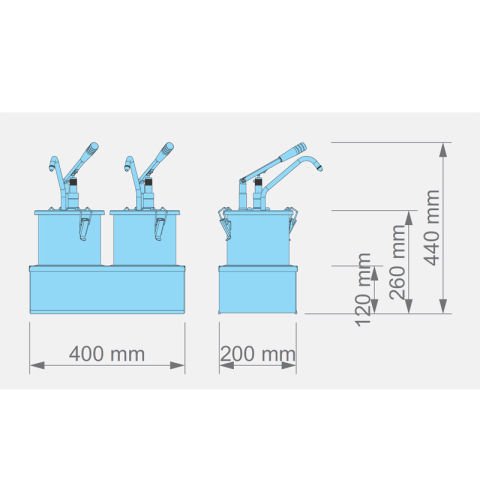 Kalando KD-002 Kollu Sos Pompası İkili Paslanmaz Kilitli 2x4.5 L