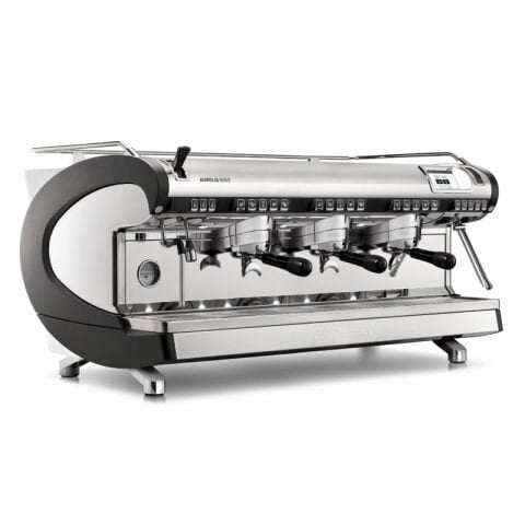 Nuova Simonelli Aurelia Wave Tam Otomatik Espresso Kahve Makinesi, 3 Gruplu, Siyah, Yüksek Kaşık