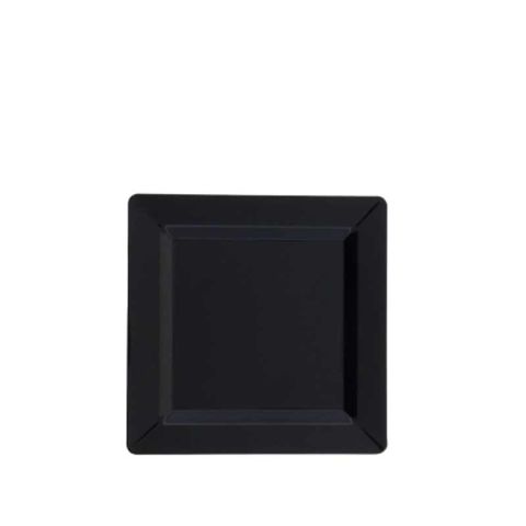 Rubikap Tek Kullanımlık Kare Tabak, 18 cm Siyah