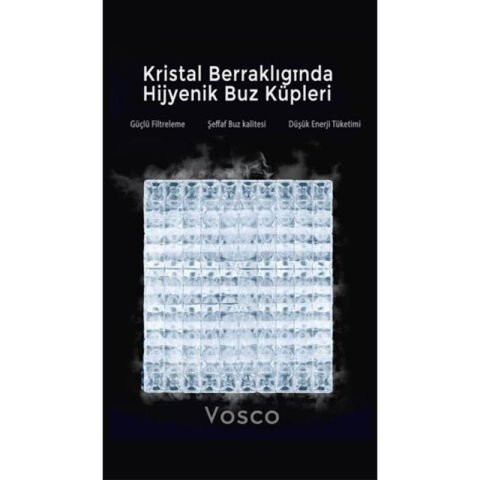 Vosco 70 Kilogram/Gün Kapasiteli Aura Seri Tezgahaltı Buz Makinesi VCSB-70C