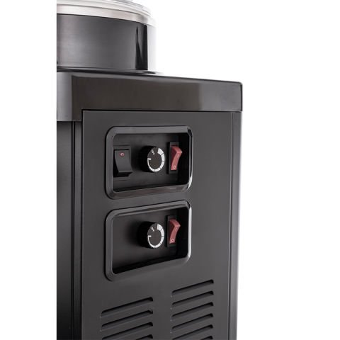 Samixir MM20 Panaromik İkili Soğuk İçecek Dispenseri, 10 L+10 L, Siyah