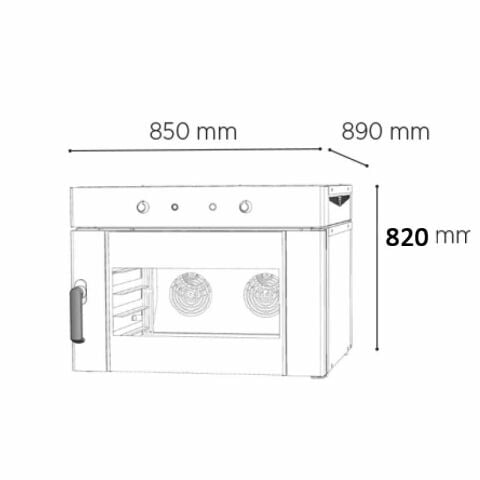 Venarro DEF-P6Y 6 Tepsili Patisserie Fırın Yan Açılır Manuel, 6-40x60, Mıglıore Serisi