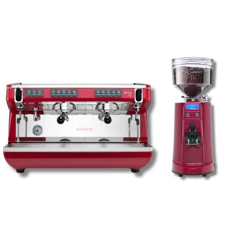 Nuova Simonelli Appia Life 2 Gruplu Kahve Makinesi Seti, Kırmızı, 2 Parça