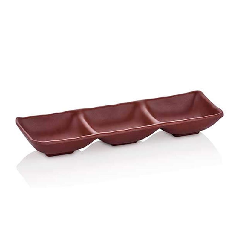 Külsan 25326.BR Thermoset Ramekin Üçlü 26.5x8.8 cm 3x75 ml Kahverengi