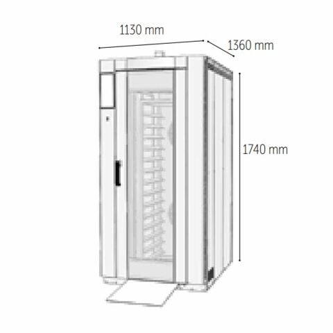 Venarro DEF-P14/40 A Arabalı Dönerli Patisserie Fırın Dijital, Elektrikli, 14 Tepsi Kapatiseli