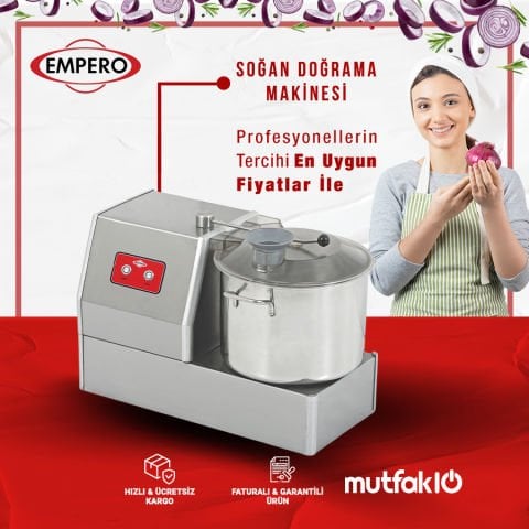 Empero SD.01Y Soğan Doğrama Makinesi 8 Lt 1400 D/Dk