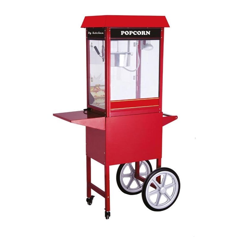 By Kitchen DPM-KA Arabalı Popcorn Makinesi Kırmızı, 6 kg/h