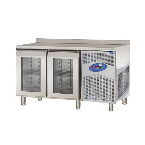 CSA 2 Cam Kapılı Tezgah Tipi Buzdolabı, 281 L, 120x60 cm, 304 kalite