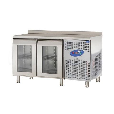 CSA 2 Cam Kapılı Tezgah Tipi Buzdolabı, 281 L, 150x60 cm, 304 kalite