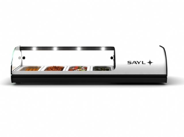 Sayl  Soğutmalı Set Üstü Saladbar GN 4x1/3-40 Kapasiteli   SELF SERVICE LINE- TAPAS/CUBA GN/PLANA- S4N