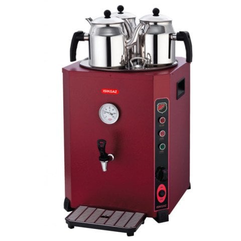 Silverinox Elit Çay Makinesi Kırmızı 36 LT