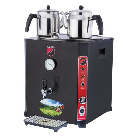 Silverinox Elit Çay Makinesi Siyah 3 Demlik  36 LT