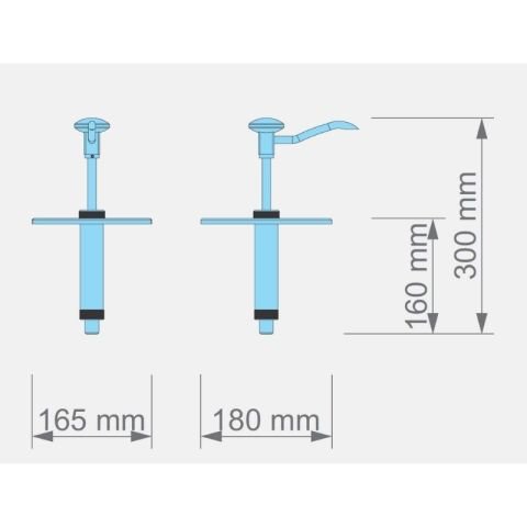 Kalando KD-002 Gastronorm Basmalı Sos Pompa Ünitesi GN 1/6 Kırmızı