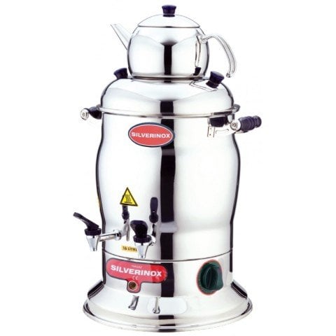 Silverinox Çay Semaveri 16 LT Çift Demlik