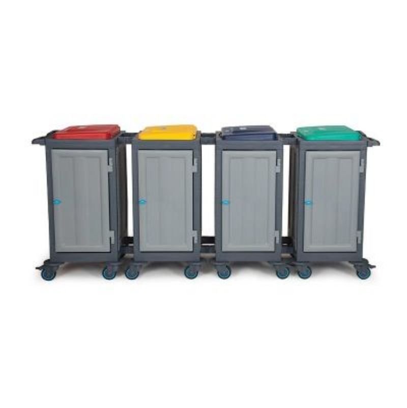 Phantom Procart 186SP Waste Collection Trolley, 8 Compartments, 225 kg Capacity