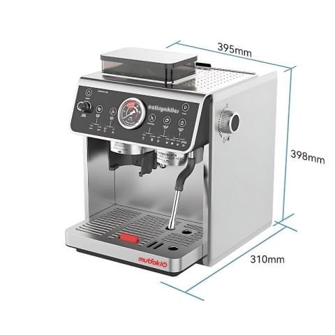 Öztiryakiler Mini Barista Ev tipi Öğütücülü Espresso Kahve Makinesi Pid Çift Kazan