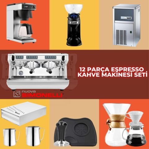 Nuova Simonelli Appia Life II Yüksek Kaşıklı Beyaz Tam Otomatik + On İkili Fırsat Paketi